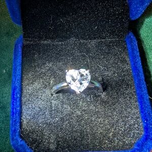 Heart-Shaped Silver Ring